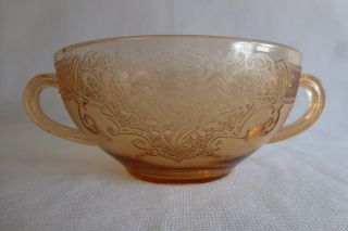 Antique Depression Glass Vesper Amber By Fostoria Sugar Bowl,  Active 1926 - 1933