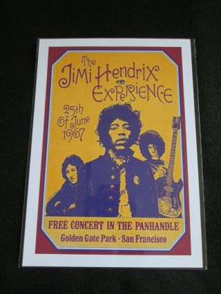 The Jimi Hendrix Experience : June 1967 Concert : A4 Glossy Repo Poster