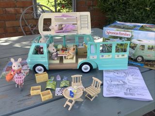 Sylvanian Families Campervan With Inc Rabbit Family And Baby Deer Figure