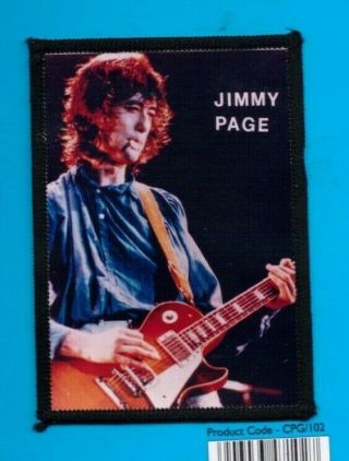 Led Zeppelin Jimmy Page Vintage 1980s Photopatch - Postfree To Uk
