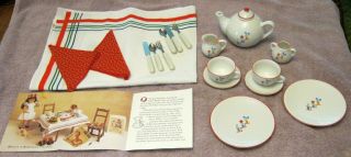 American Girl Molly Tea Set Pleasant Company - 1 Chipped Saucer