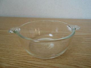 Vintage Pyrex 018 Clear Glass 10 Oz Mini Casserole Dish With Tab Handles No Lid