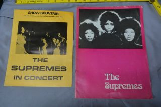 2 X The Supremes In Concert Souvenir Tour Programmes - 1973 Uk