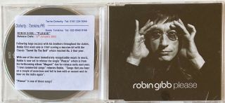 Bee Gees Robin Gibb Please 2002 Uk 3 Track Cd (promo Info Sticker Case)