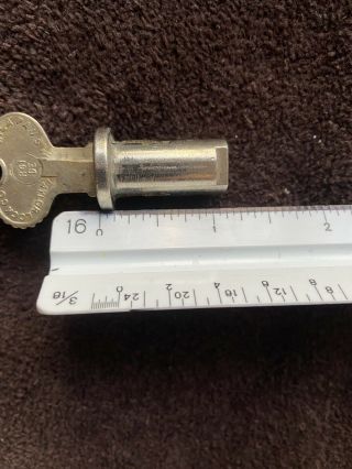 Lock And Key For Vintage Antique Gumball Candy Vending Machine With 1/4 Inch Rod