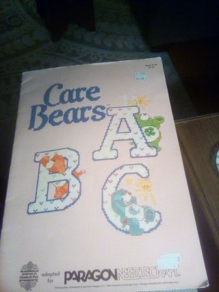 Care Bears Abc Cross Stitch Pattern Book 5109 Paragon Needlecraft 1985