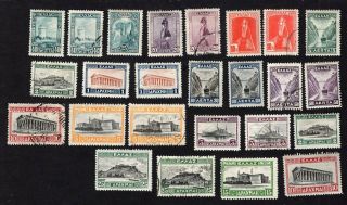 Greece 1927 25 Stamps Mi 304 - 17 (1) Very Fresh Mh/used Cv=770€
