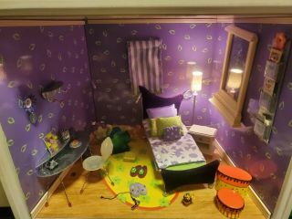 American Girl Ag Minis Illuma Room - Purple Room With Hamster