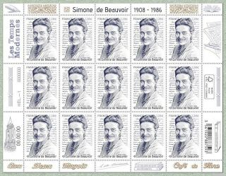 France 2021 Simone De Beauvoir 1908 1986 French Woman Writer Philosopher 15v Ful