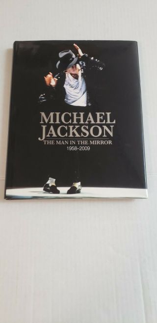 Michael Jackson Man In The Mirror Hc Book Dust Jacket Cher Trump Clinton Pre - Own