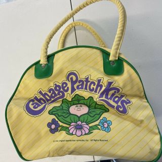 Vintage 1984 Cabbage Patch Kids Yellow Overnight Duffle Bag Luggage Travel Doll