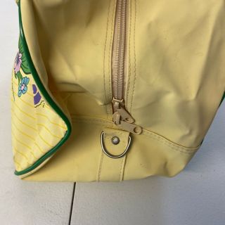 Vintage 1984 Cabbage Patch Kids Yellow Overnight Duffle Bag Luggage Travel Doll 3
