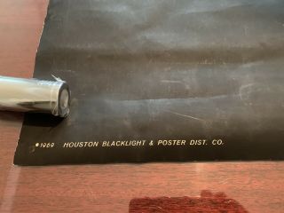 The Battle Peace American Flag Vintage Blacklight Poster 1969 Houston 2