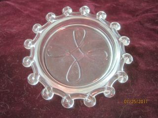 Vintage Heisey Clear Glass Coaster Lariat
