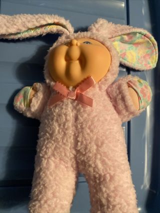 Vintage 1990 Cabbage Patch Kids Babyland Bunny Pink Easter Rabbit Plush Doll