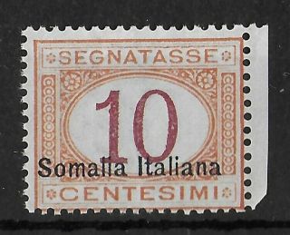 Somalia Italy 1920 Nh Segnatasse 10 C Sass 24 Cv €400
