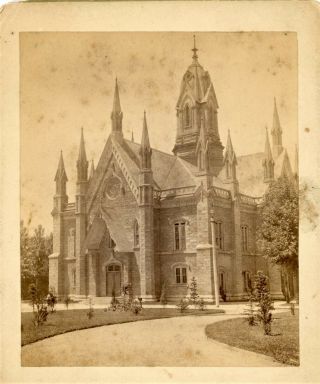 1893 Photo Of Mormon Salt Lake Temple Utah