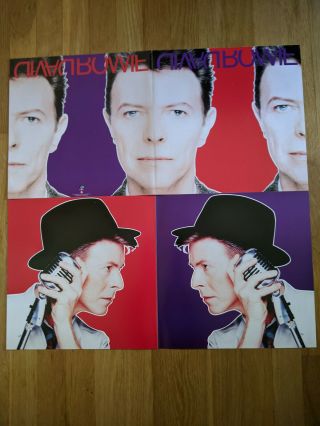David Bowie Black Tie White Noise Promo Poster 2 Sided Double Flat 1993