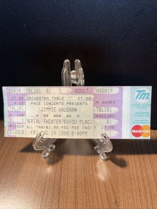 Jimmy Vaughan Concert Ticket Stub Vintage Aug 14,  1998 Houston Texas