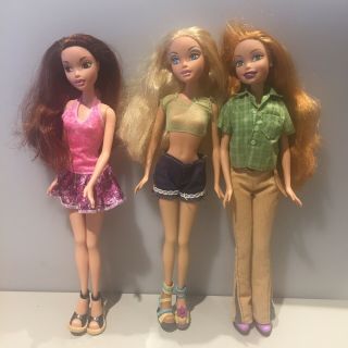X3 My Scene Dolls Bundle Chelsea Red Hair Freckles Kennedy Barbie Mattel