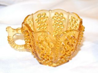 Vintage 70’s Hobnail Amber Gold Punch Cup Home Decor Kitchen Dining Collectable
