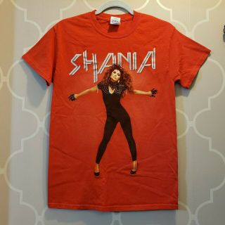 Shania Twain Rock This Country 2015 Red Concert Tour Band Tee T - Shirt Size Small