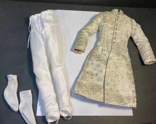 The Rains Came Trent Doll Gold Jacket,  White Pants,  Socks For 16” Doll