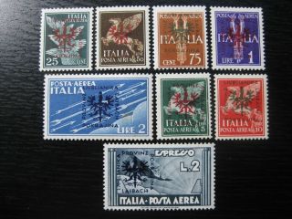 Laibach Third Reich Wwii Occupation Mi.  21 - 28 Stamp Set Cv $120.  00