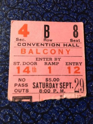 Uriah Heep Turkey Buzzard Concert Ticket Stub 9 - 29 - 73 St Louis