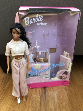 Rare 2000 Aa Barbie And Krissy Bedtime Baby
