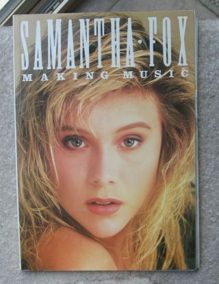 Samantha Fox Making Music - U.  K.  1987 Book With Poster Ex