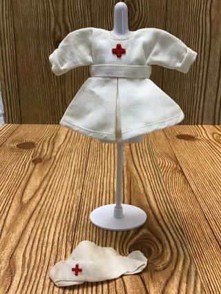 Vintage Vogue Ginny Doll Tagged Dress Nurse Red Cross Hat