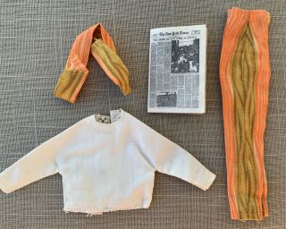 Vintage Tressy Doll Budget Fashion - Good News Slacks Scarf Set Vhtf Newspaper