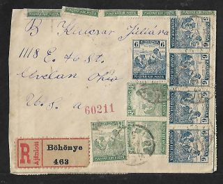 Hungary BÖhÖnye To Usa Franking Cover 1922