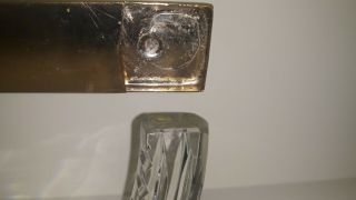 Waterford Crystal & Polished Brass Menorah Judaica 2