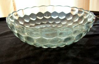 Vintage Blue Glass Berry Bowl - Bubble