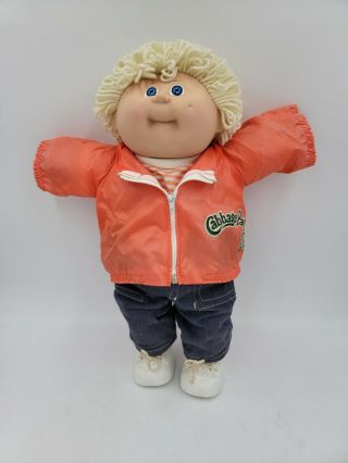 Vintage - 1978/1983 - Cabbage Patch Kids Baby - Blonde,  Blue Eyes,  Jacket,  Jeans