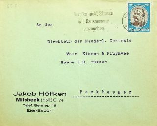 Germany 1934 25pf On Cover From Krefeld To Beekbergen Netherlands