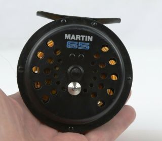 Martin No.  65 Black Single Action Fly Reel With Line Fine Condiiton