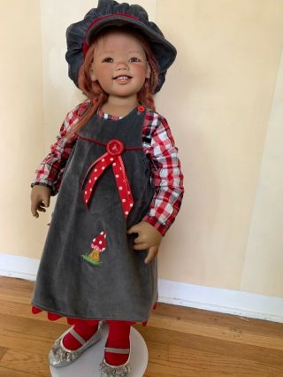 Dress for 32” - 34” Annette Himstedt Doll.  Handmade Dress with Blouse and Hat. 3