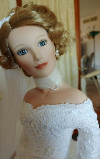 Porcelain Bride Doll By Ashton Drake.  Limited Edition