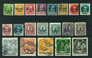 Germany 1920 Bayern Stamps Overprinted Full Set Of Stamps.  Sg 117 - 136