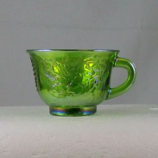Indiana Harvest Princess Lime Green Carnival Glass Punch Cup (s) 12 Available