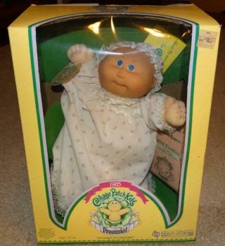 Vintage March Of Dimes Cabbage Patch Kids Preemie,  Mib 1985