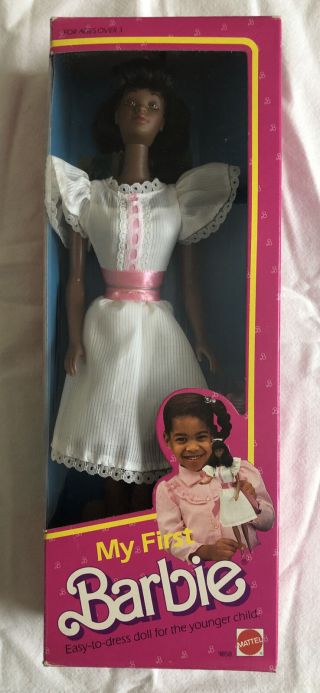 My First Black Barbie Doll 9858 Never Removed From Box 1984 Mattel,  Inc.