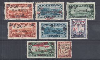 Alaouites Sc 38//j5 Mlh.  1925 - 1928 Stamps Ovptd For Alaouites,  8 Different