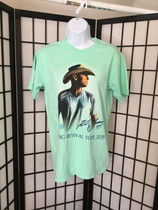 Kenny Chesney The Big Revival Tour 2015 S/s Tour T - Shirt Concert Med Country
