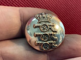 Qvc British Army Royal Artillery Volunteer 22.  6mm S/p Button 1855 - 1873 Anderson