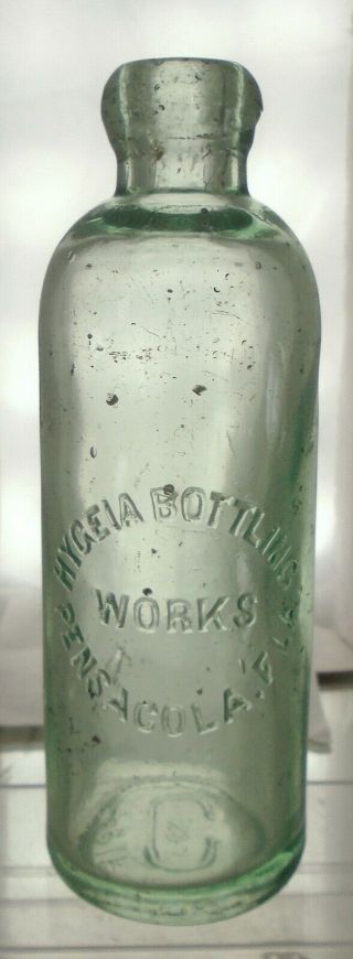 Hygeia Bottling Pensacola Florida Antique Hutchinson Soda Bottle.