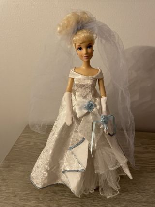Disney Store Cinderella Doll " Once Upon A Wedding " Rare